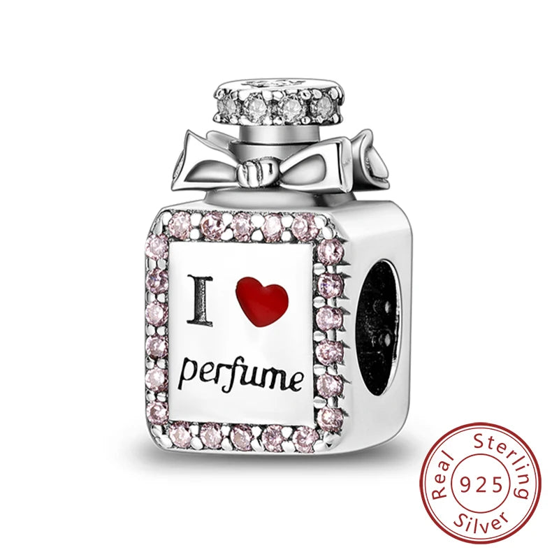 Splash Pink & Silver Pendant Charms