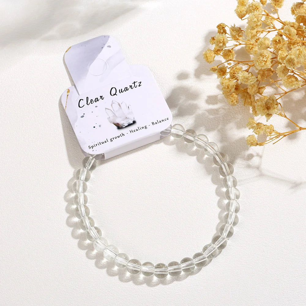 Chakra Colored Natural Stone Beads Bracelet