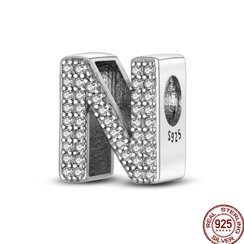 Silver Alphabet Letter Series Charms
