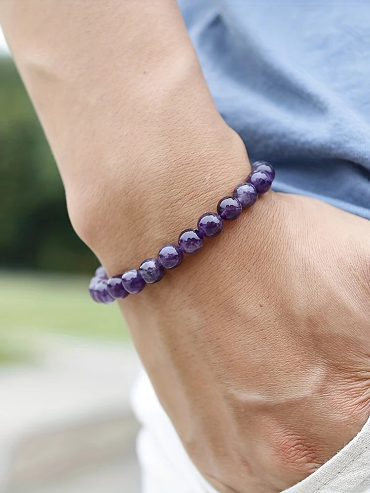 Elegant 5A Natural Amethyst Purple Quartz Bracelets