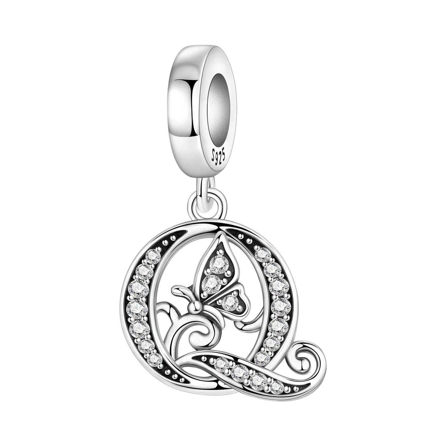 Beautiful Butterfly Alphabet & Numbers Pendant