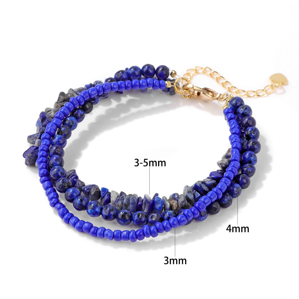 Wild Nature Gold Trim Three Layer Bracelets