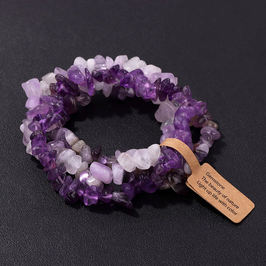 Irregular Chips Crystal Quartz Gravel Bracelets