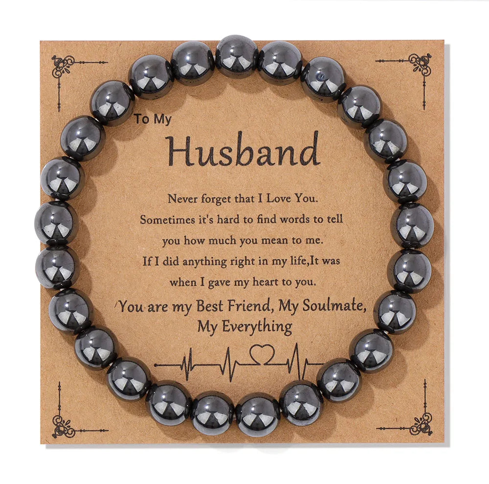 Long Distance Connection Natural Stone Charm Bracelets