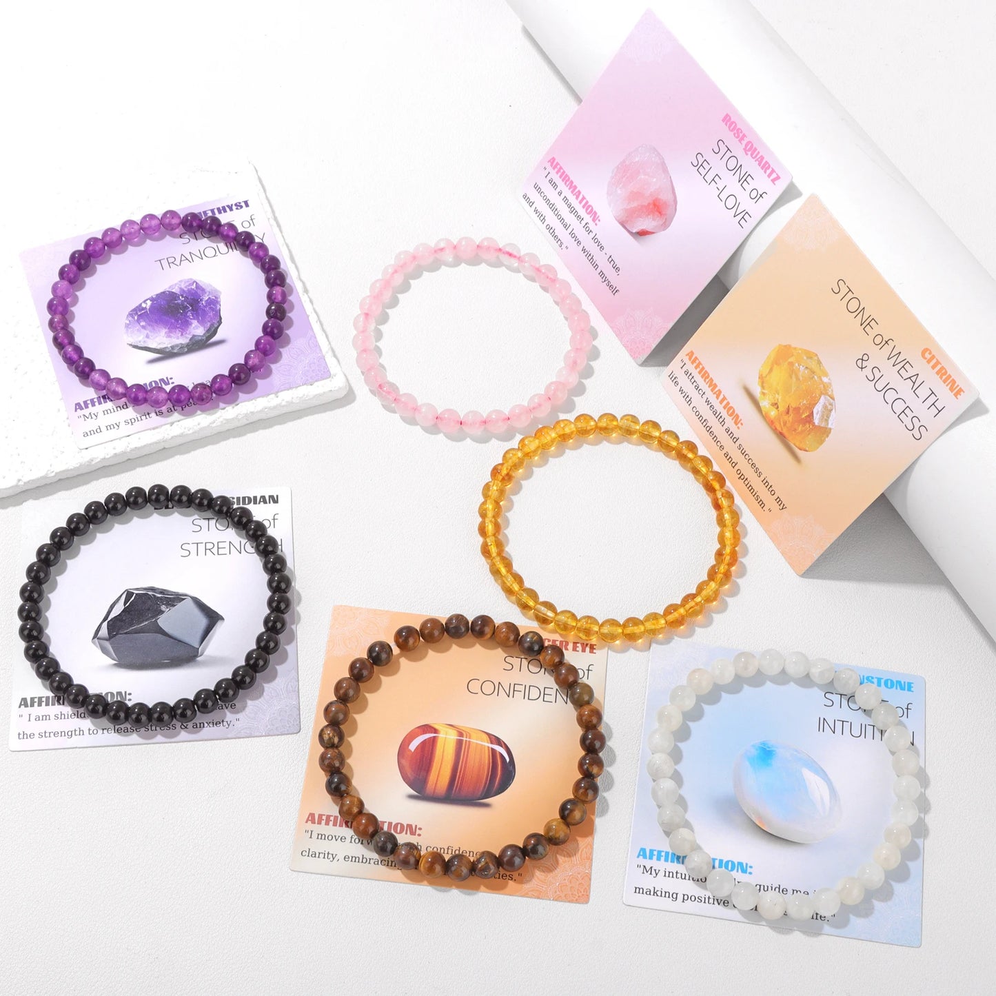 Beautiful Natural Birthstone Beads Bracelets