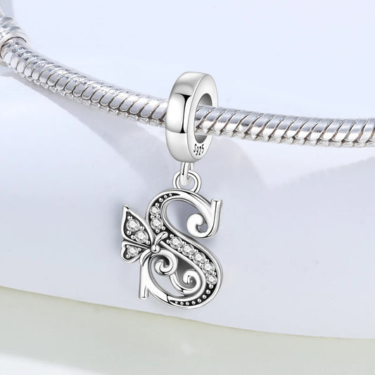 Beautiful Butterfly Alphabet & Numbers Pendant
