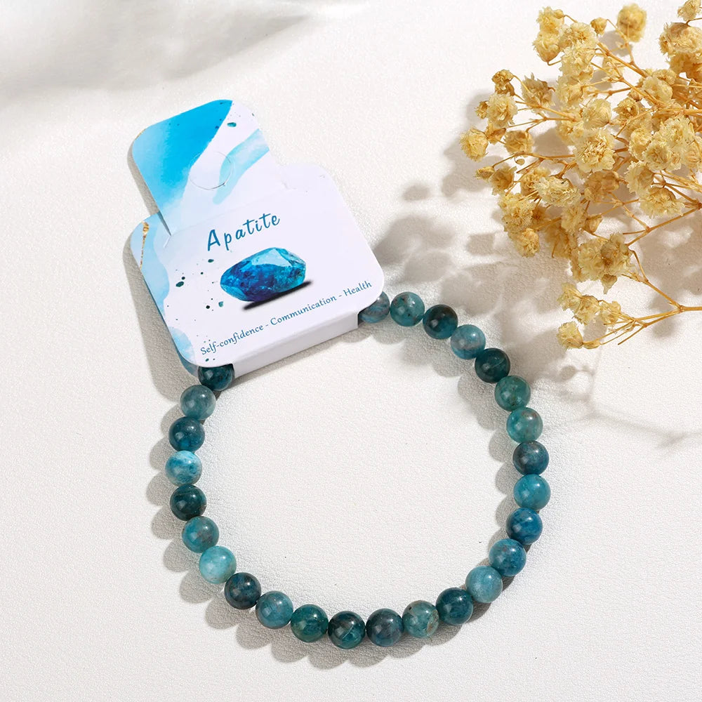 Chakra Colored Natural Stone Beads Bracelet