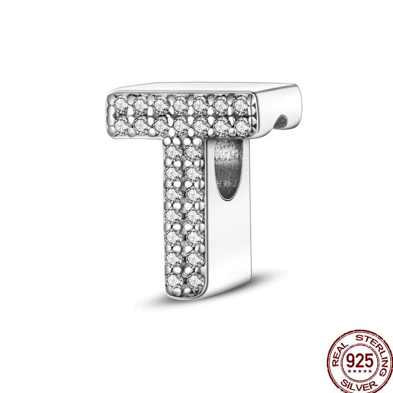 Silver Alphabet Letter Series Charms