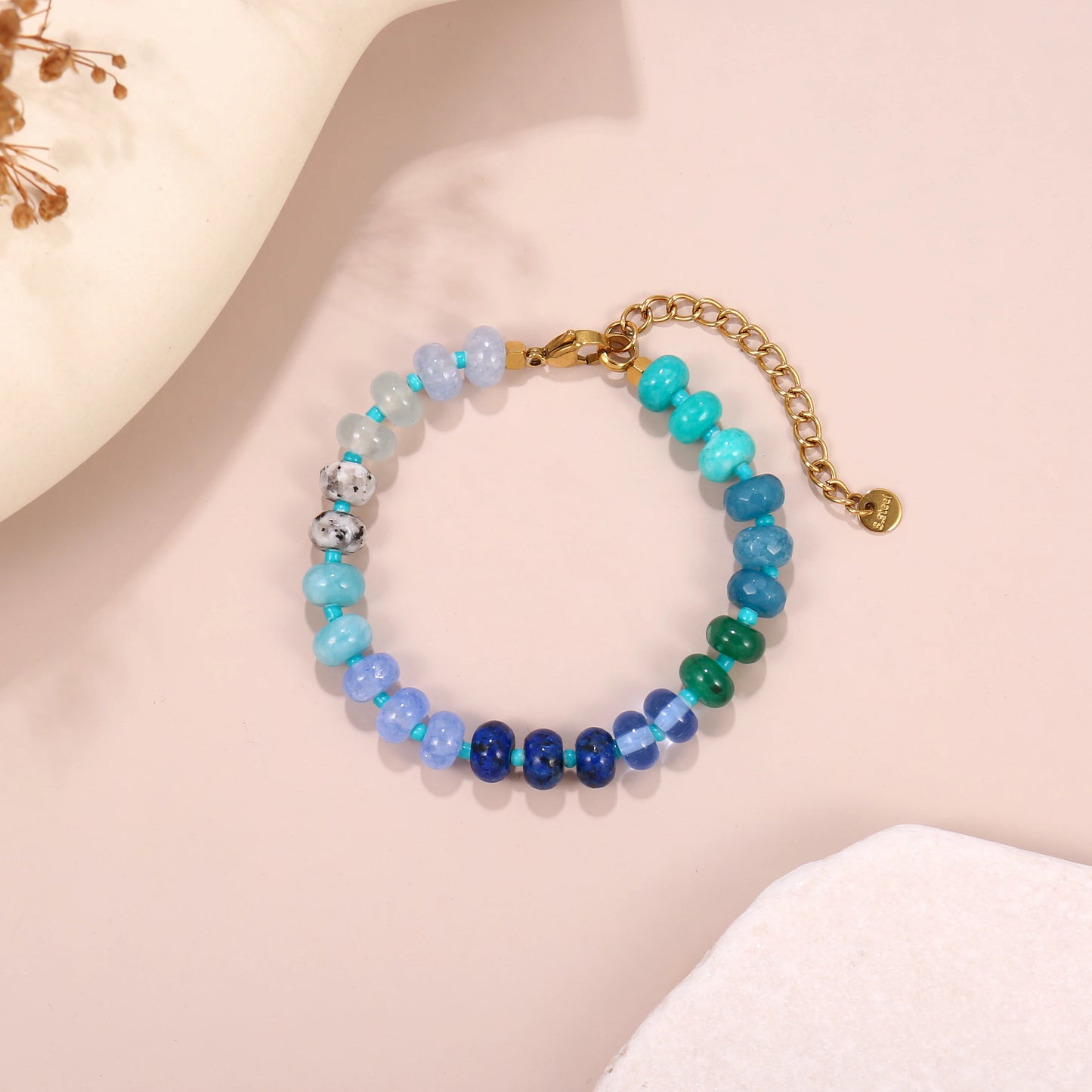 Colorful Gemstone Rainbow Bracelet