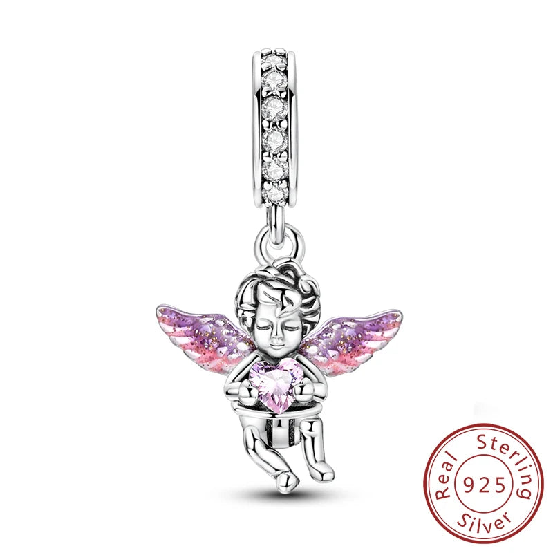 Dreamy Blue & Silver Charm Pendants