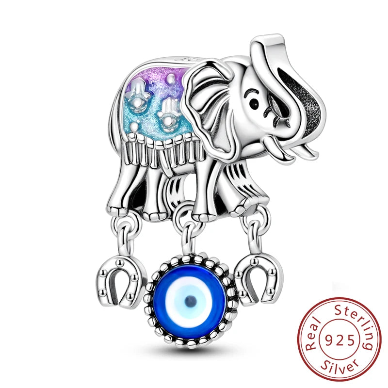 Dreamy Blue & Silver Charm Pendants