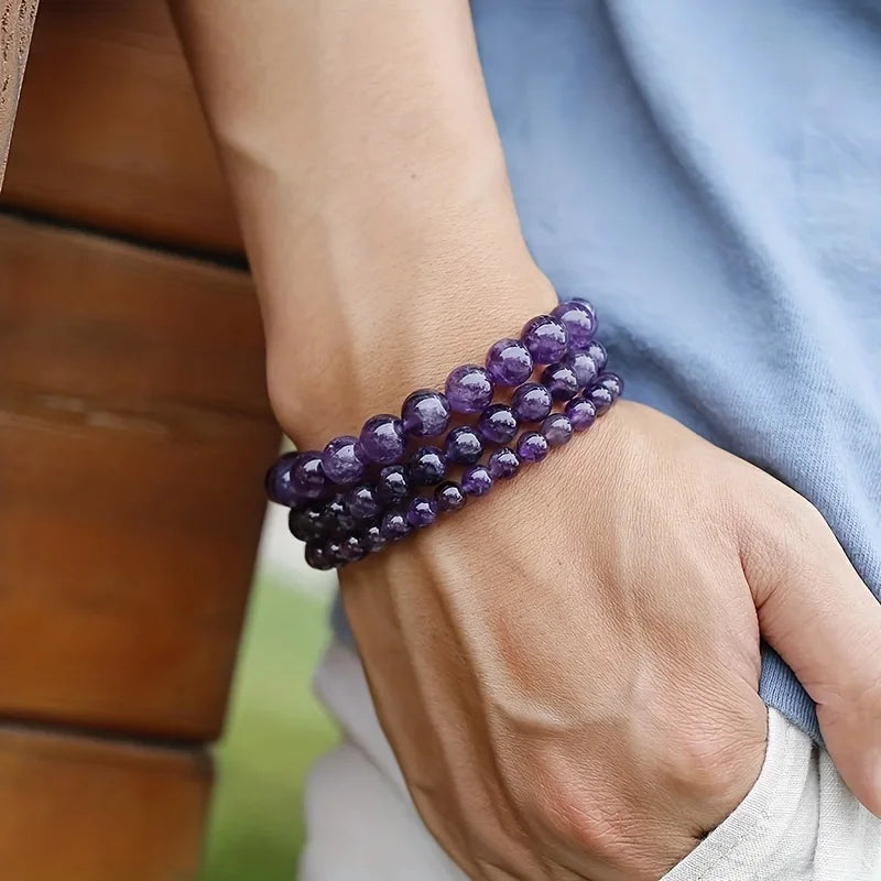 Elegant 5A Natural Amethyst Purple Quartz Bracelets