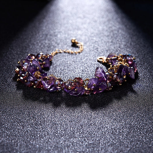 Mindfully Beautiful Natural Stone Gravel Healing Reiki Crystal Quartz Bracelet