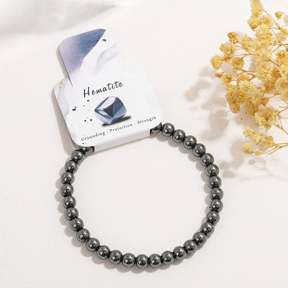 Chakra Colored Natural Stone Beads Bracelet