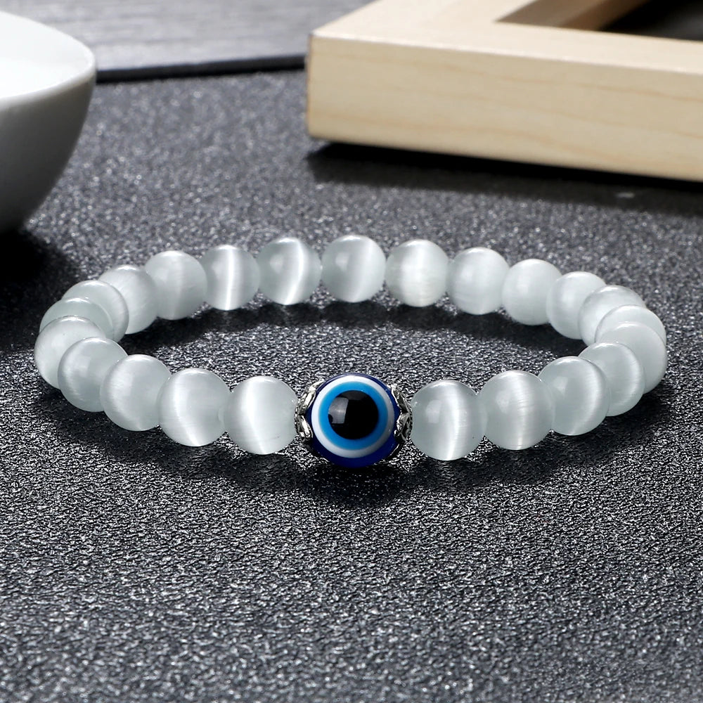 Beautiful Cat Eye Stone Beads Bracelet