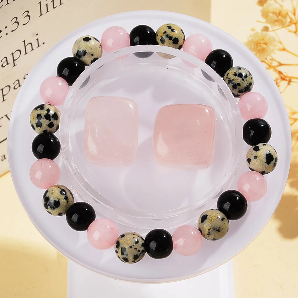 Tranquility Natural Crystal Triple Protection Bracelet