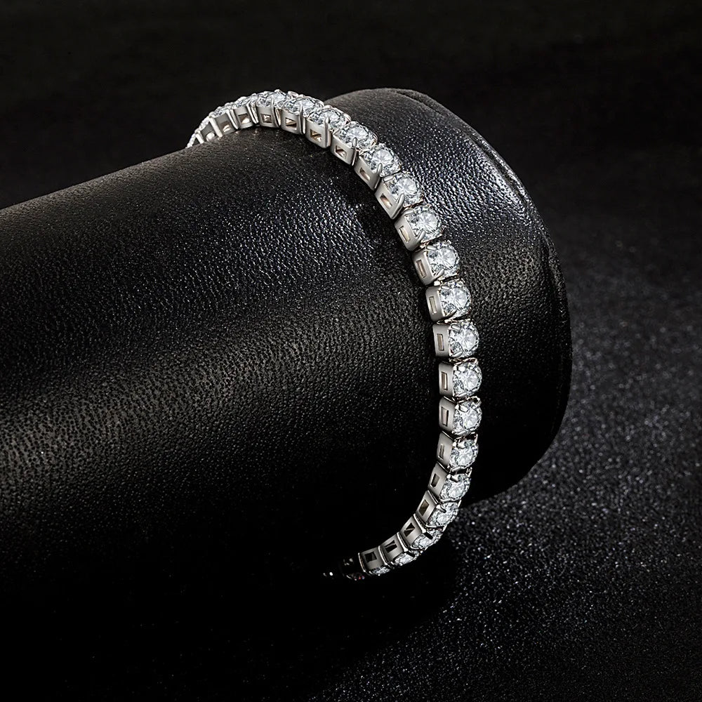 Elegant White Diamond Tennis Bracelet