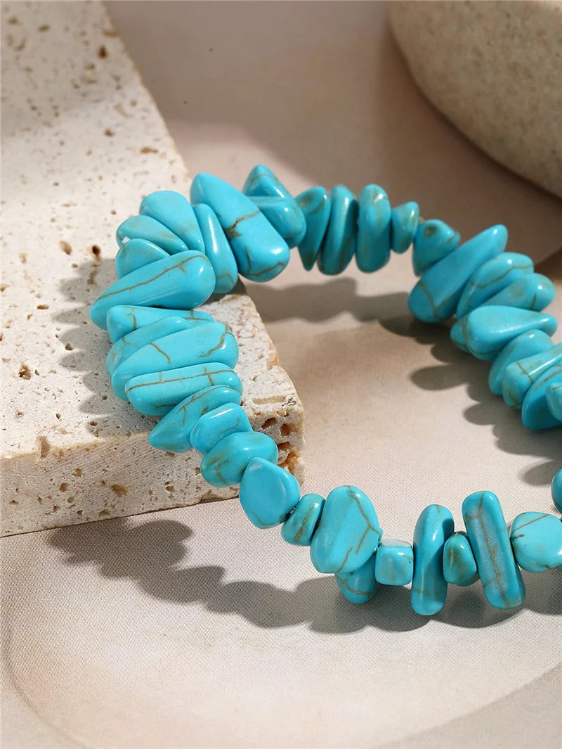 Elegant Colorful Chip Stone Choker Necklace