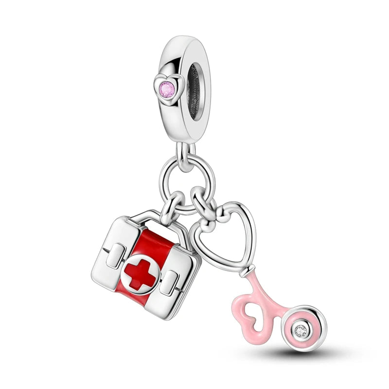 Red Cherry Strawberry Heart Warming Charm Pendants