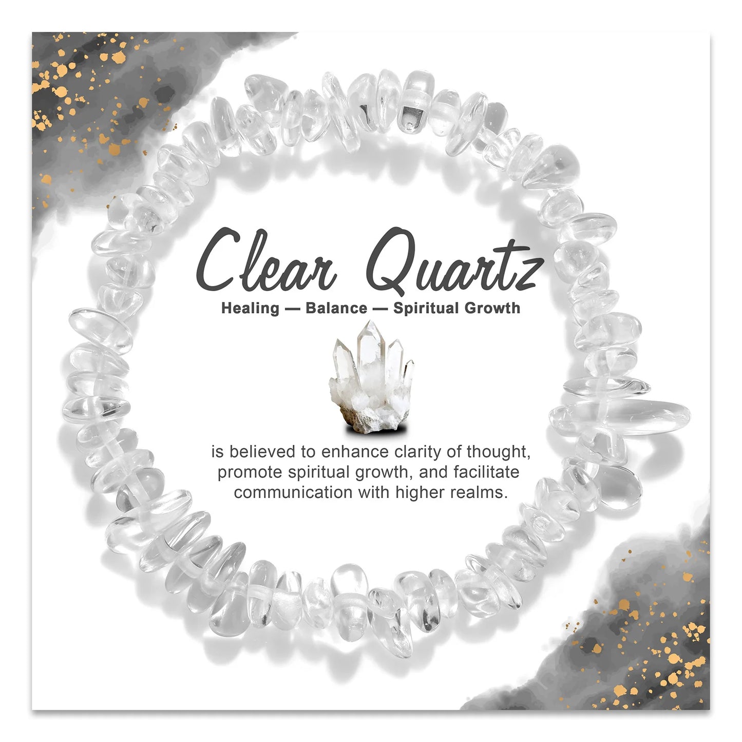 Exquisite Multi Color & Shape Natural Stone Crystal Beads Bracelet