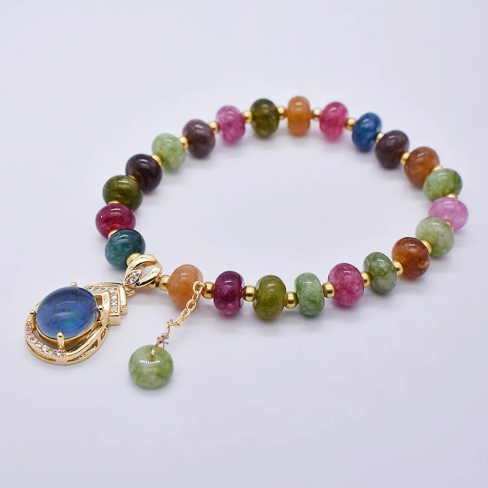 Luxury Heirloom Crystal Droplet Pendant Bracelet