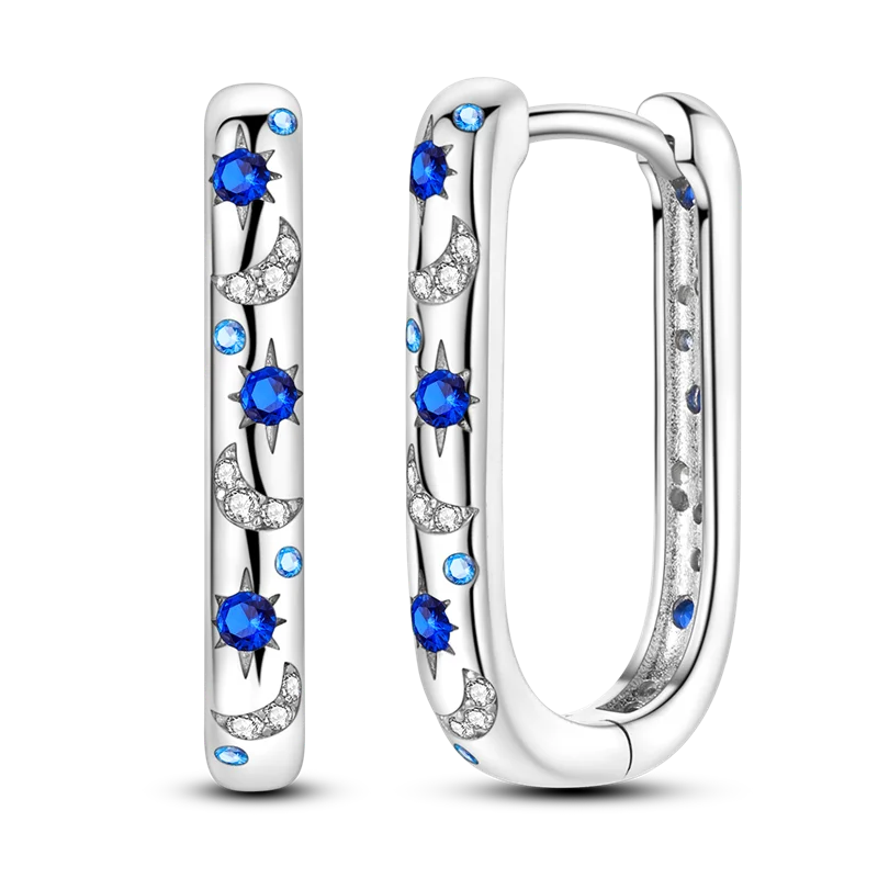 Elegantly Shaped Sparkling Pave Earrings