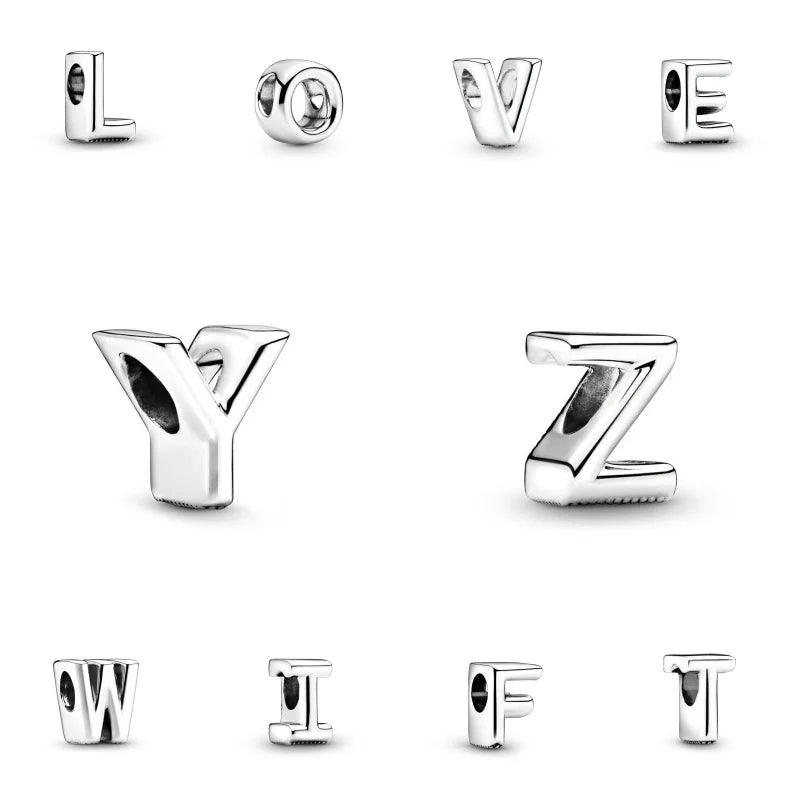 Beautiful 26 English Letters A-Z Random Combination Charm Beads