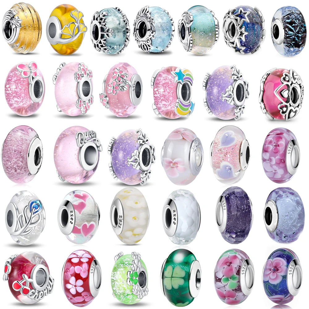 Sparkling Galaxy Luminous Silver Charms