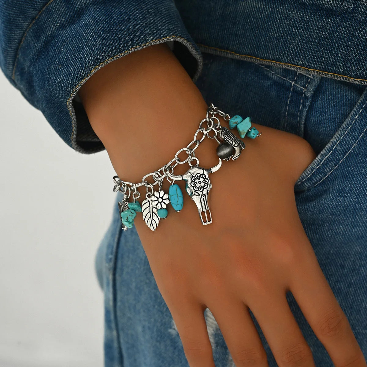 Western Smooth Country Charm Bracelets