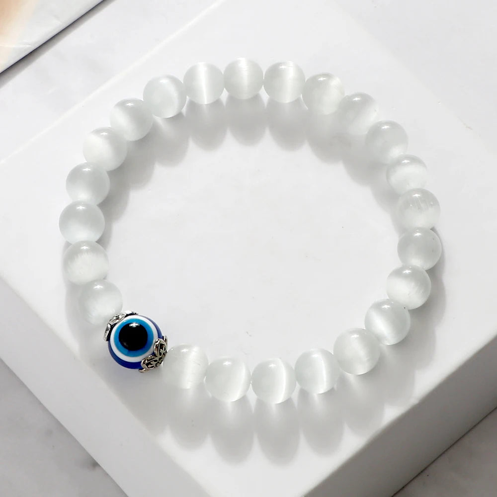 Beautiful Cat Eye Stone Beads Bracelet