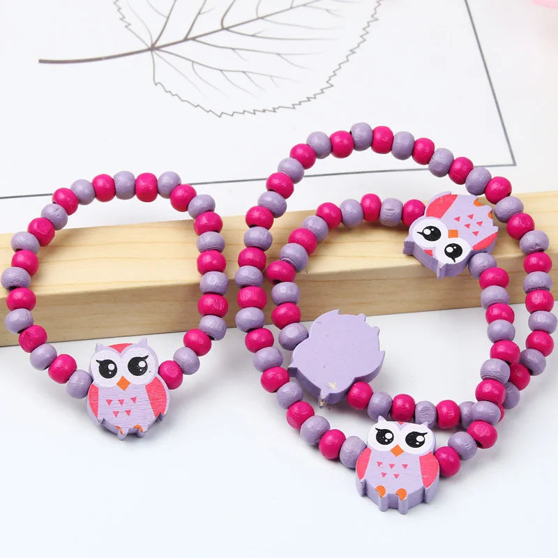 Cute Cartoon Pattern Necklace Bracelet Sets