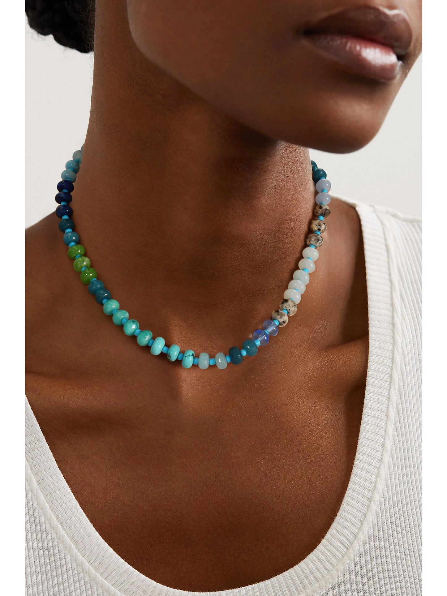 Radiant Colorful Choker Gemstone Necklace