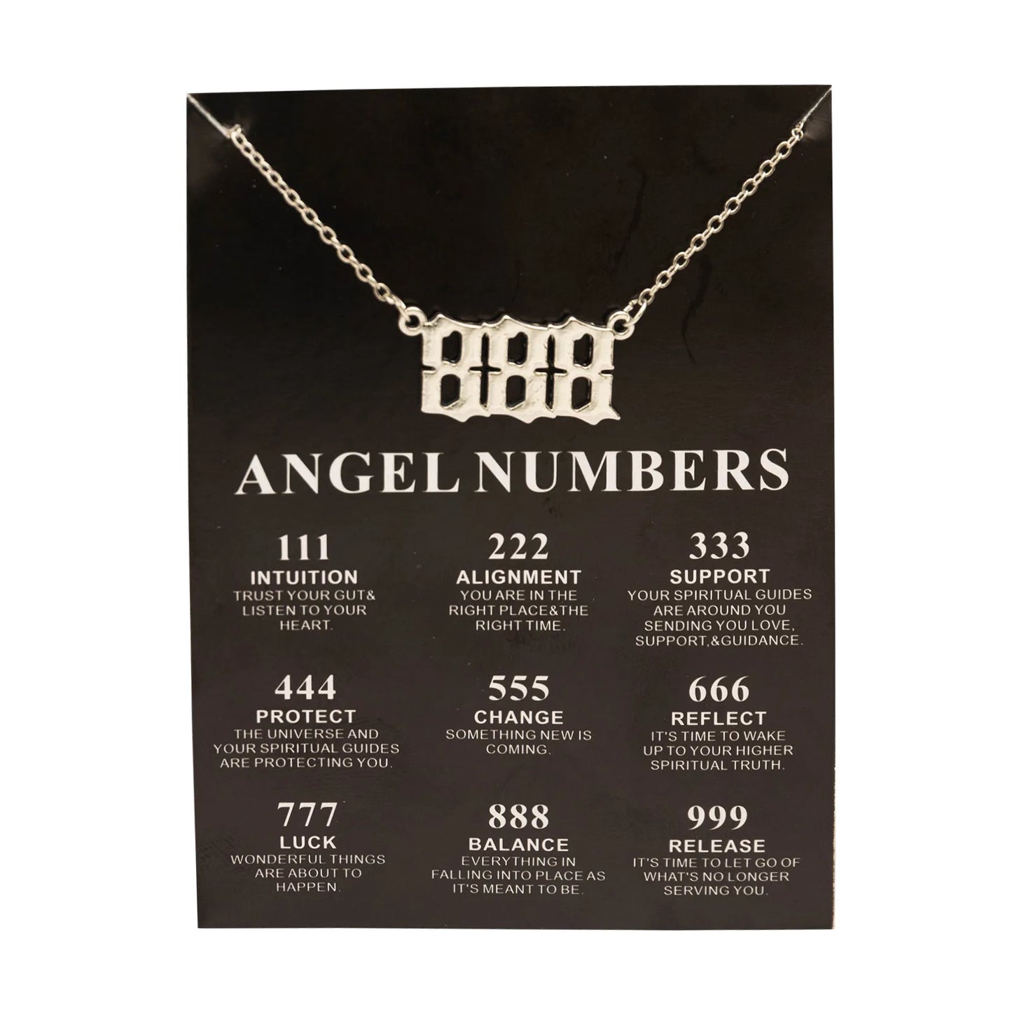 Lucky Angel Numbers Wish Pendant Necklace