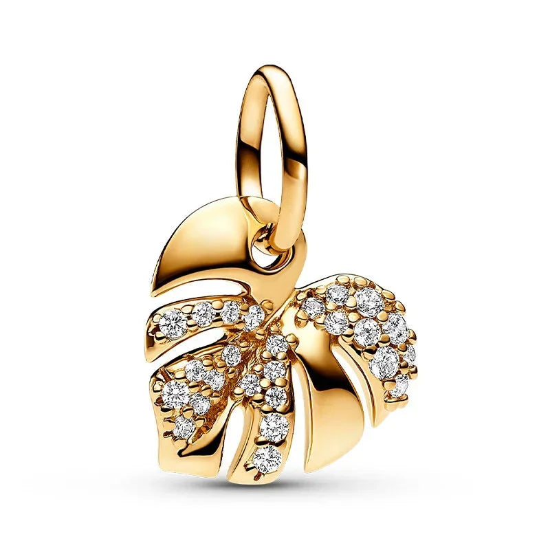 Glittering Gold Mixed Sparkling Charm Pendants