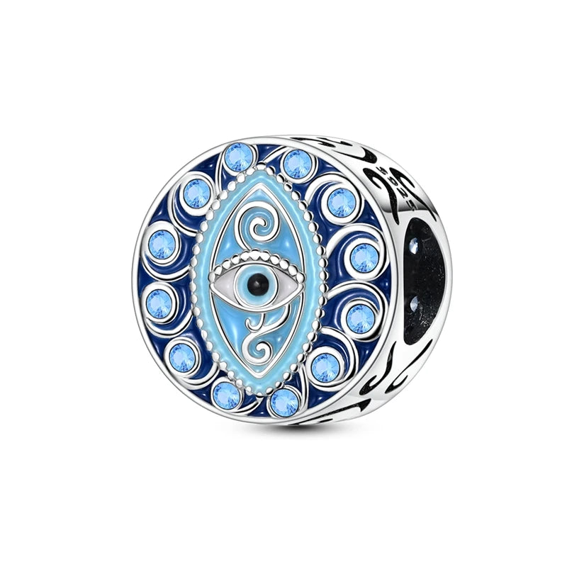 Empress Blue Platinum Pendant Charms Beads