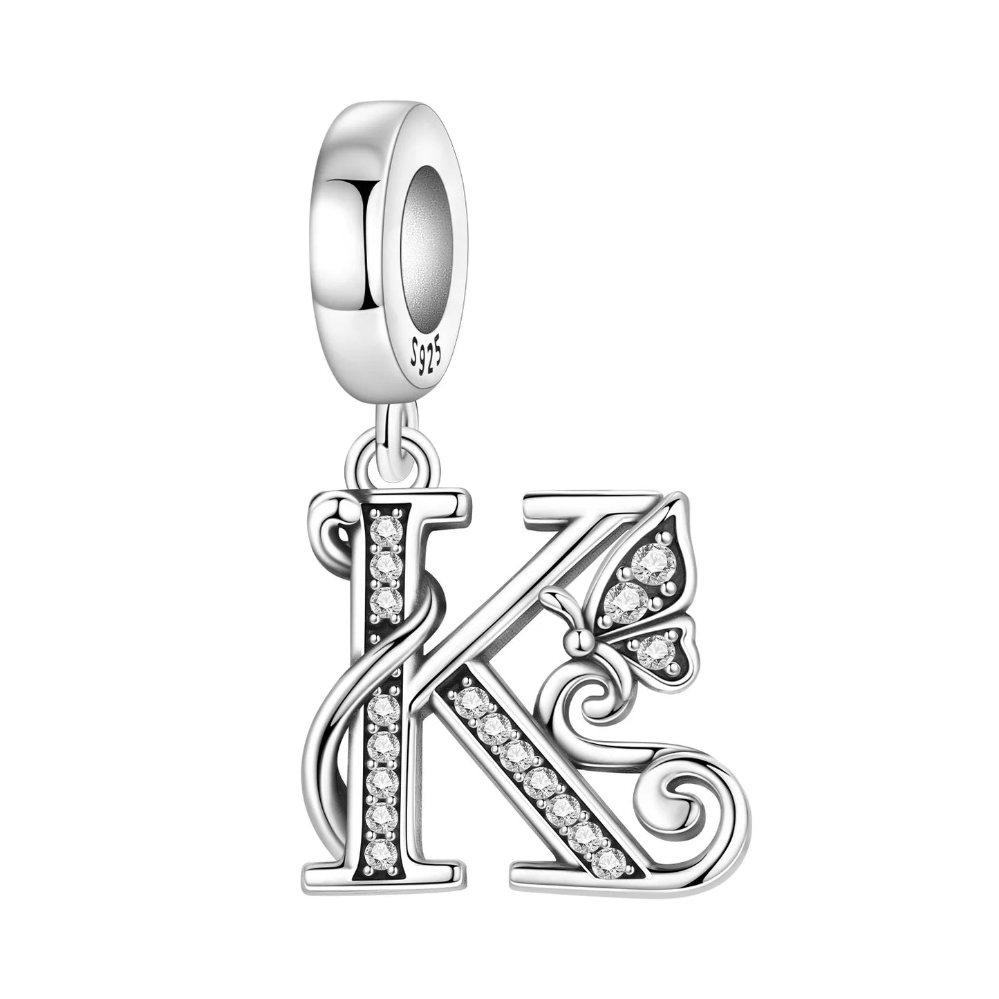 Beautiful Butterfly Alphabet & Numbers Pendant