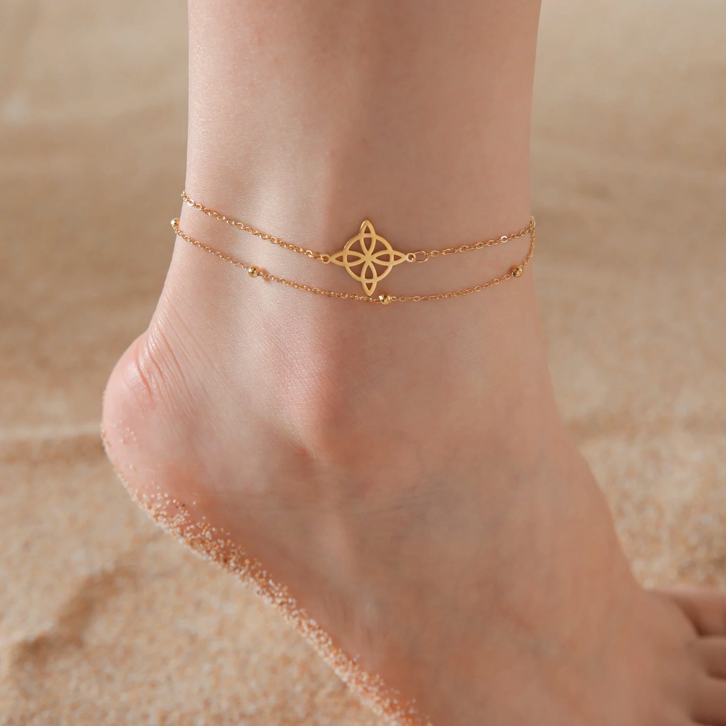 Mystique Double Layer Chain Ankle Bracelet