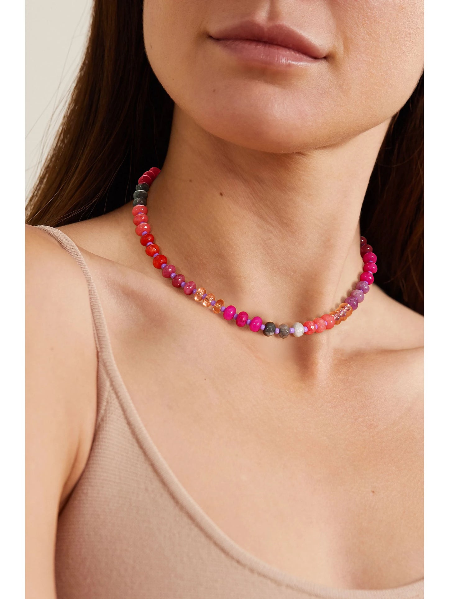 Radiant Colorful Choker Gemstone Necklace