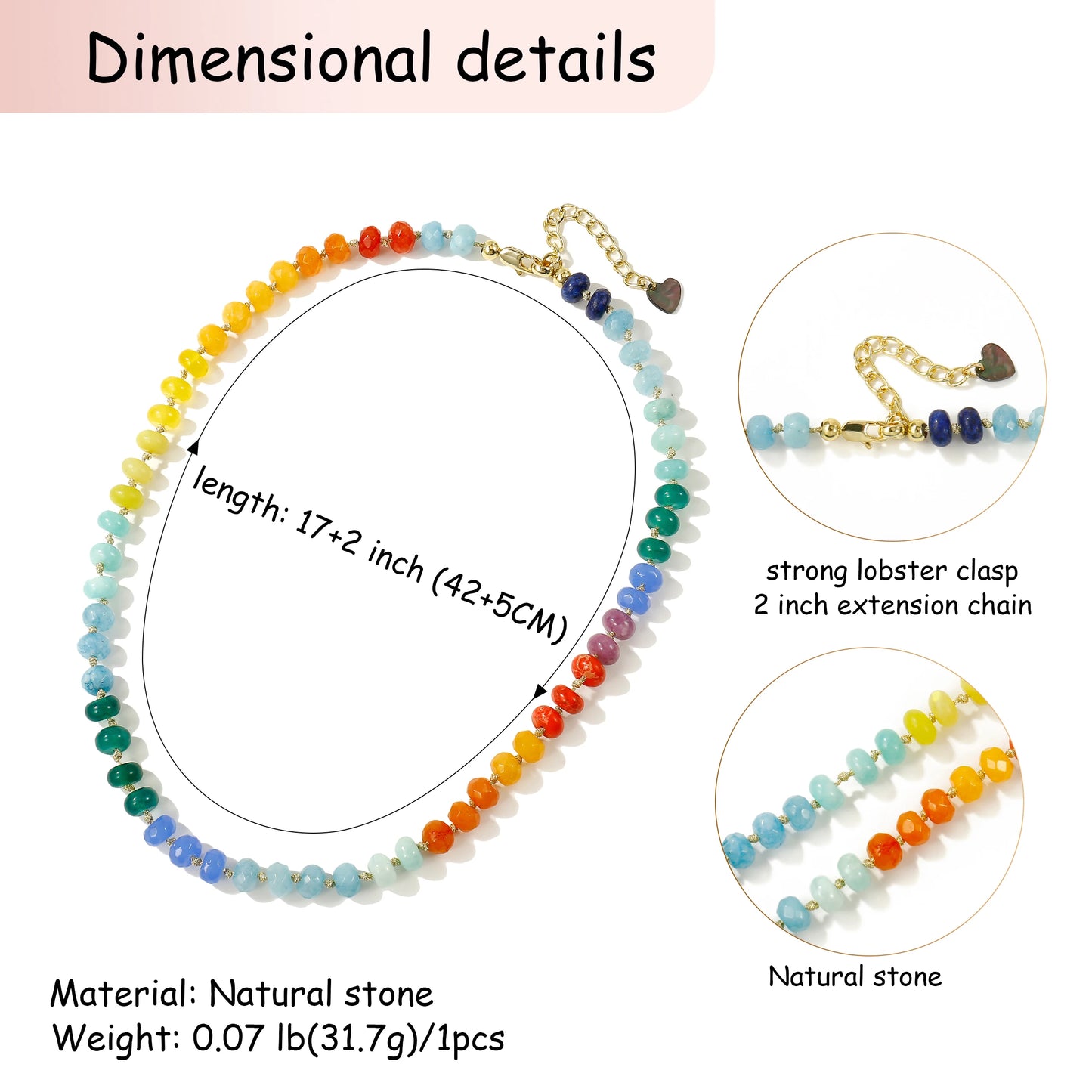 Radiant Colorful Choker Gemstone Necklace