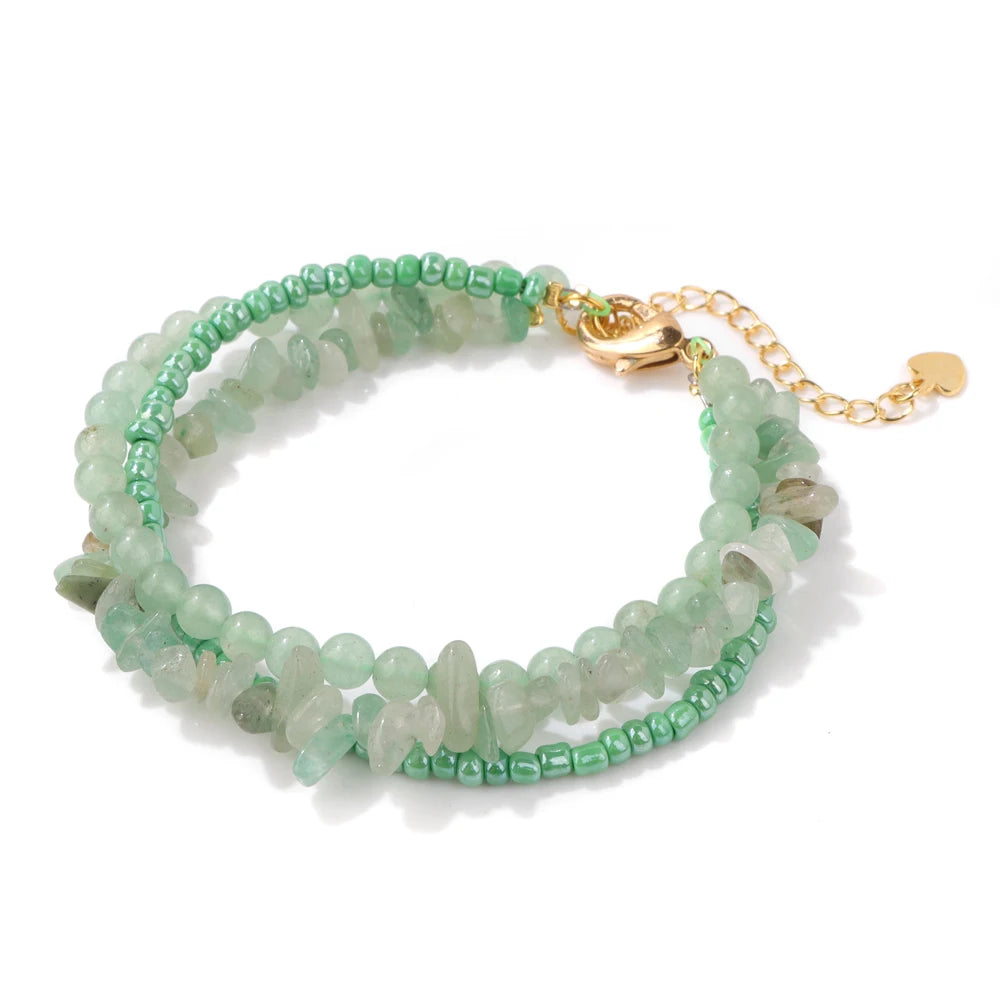 Wild Nature Gold Trim Three Layer Bracelets