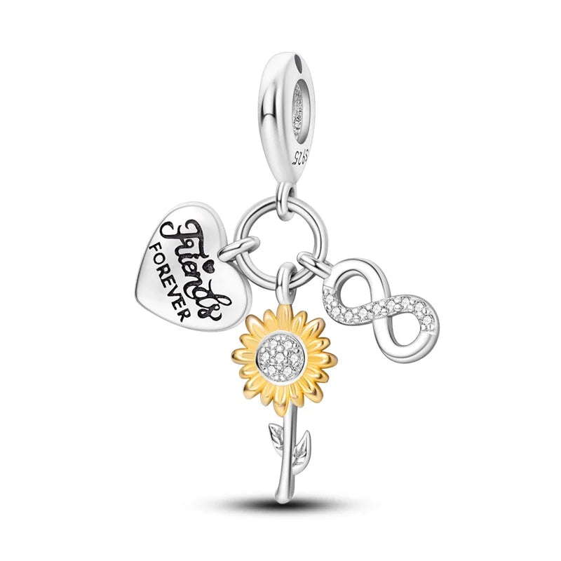 Romantic Bouquet Flower Love Language Theme Charms