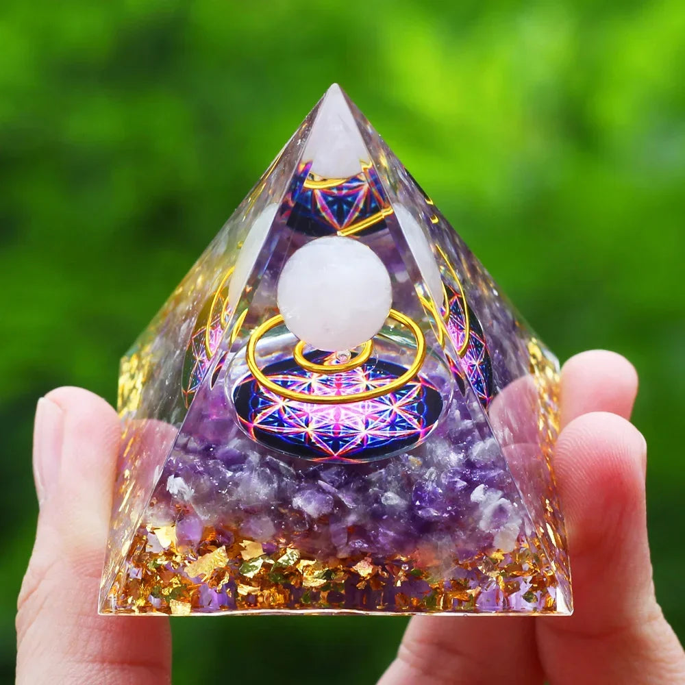Egyptian Natural Crystal Energy Generator Pyramid