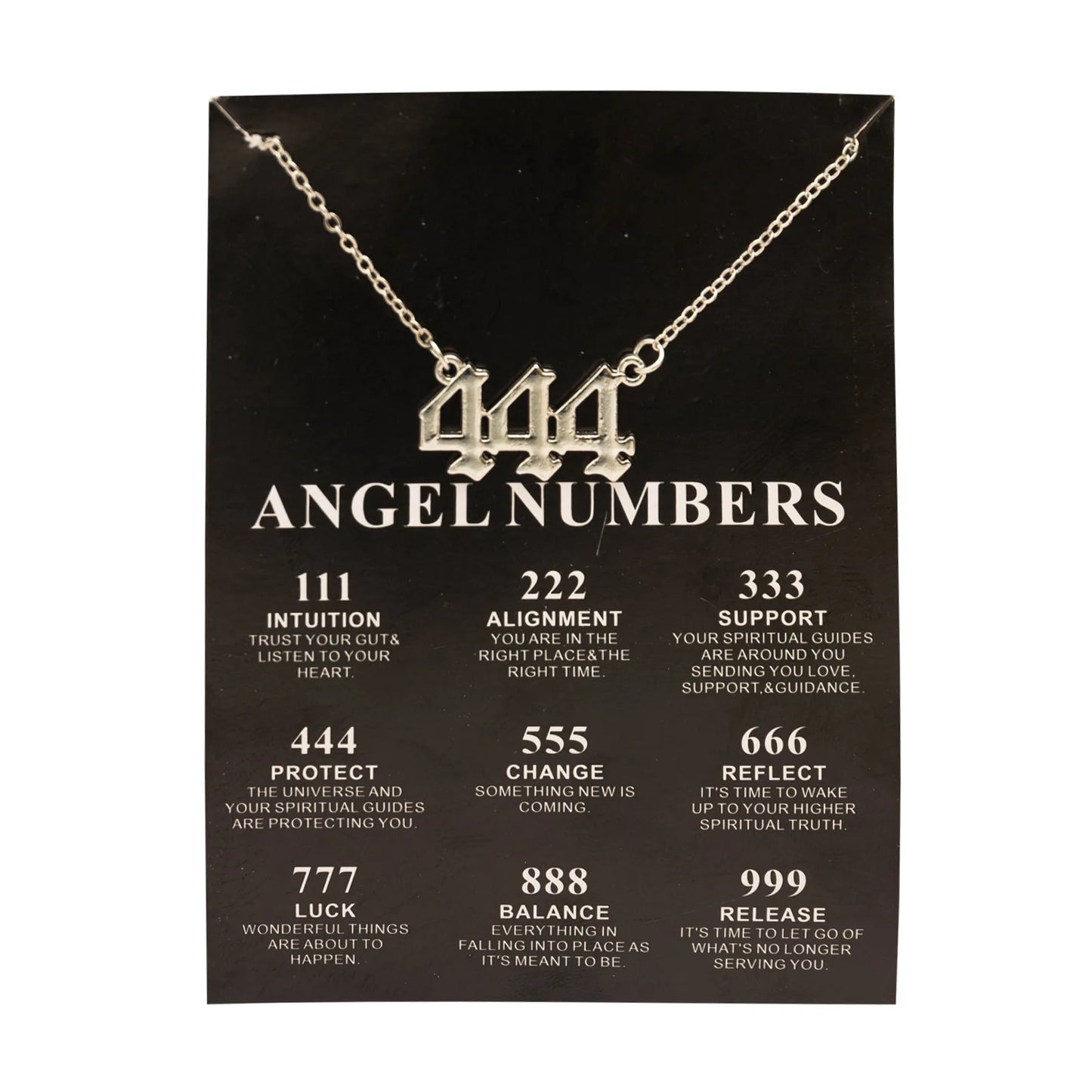 Lucky Angel Numbers Wish Pendant Necklace