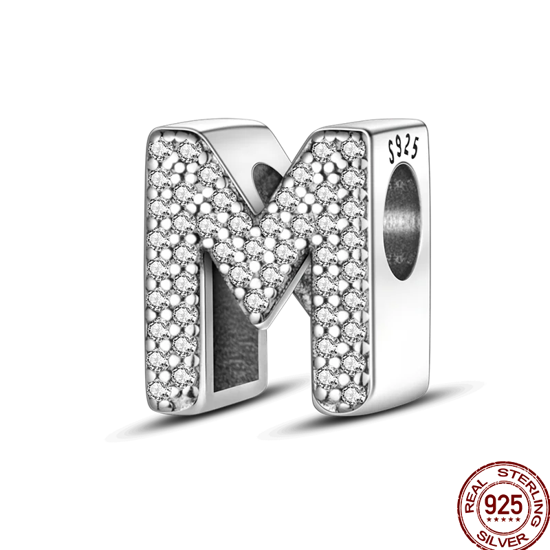 Silver Alphabet Letter Series Charms
