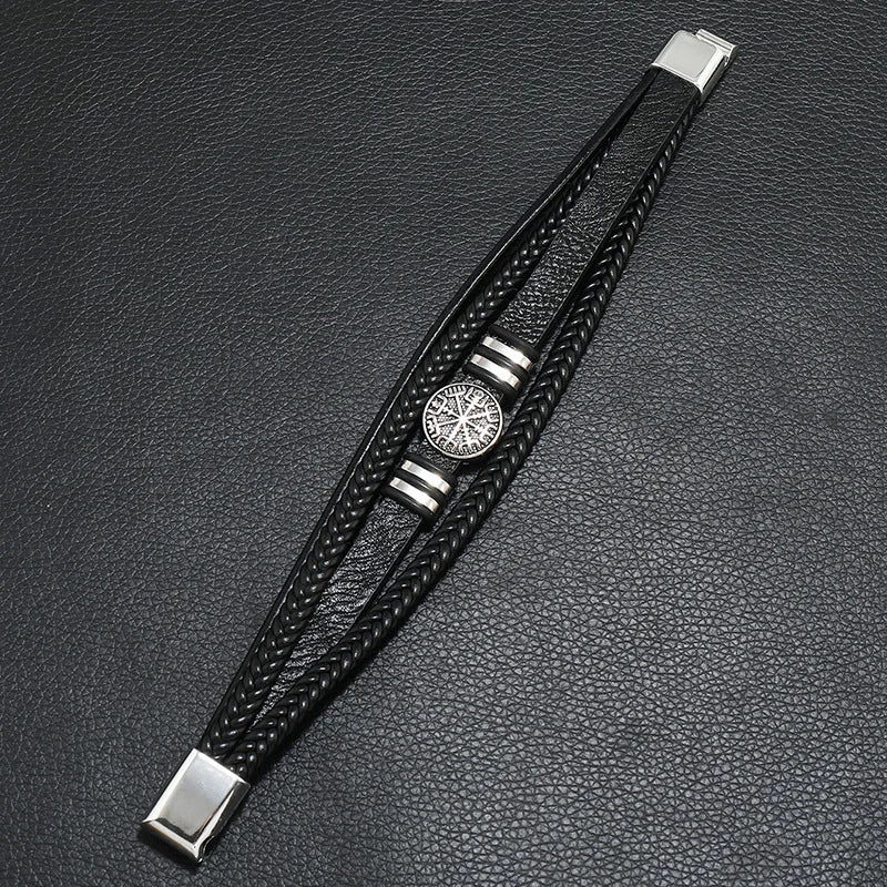 Red & Black Unique Leather Bracelets