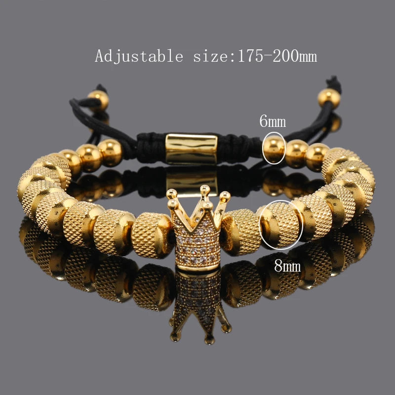 Luxury Royal Crown Charm Beads Bracelet