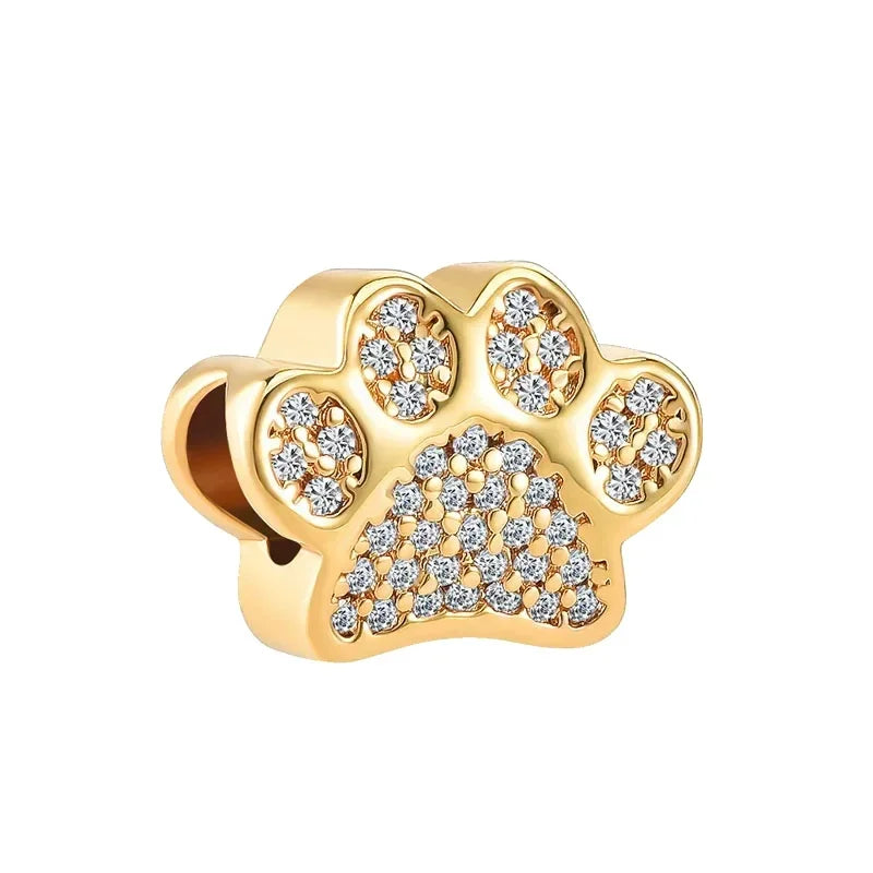 Glittering Gold Mixed Sparkling Charm Pendants