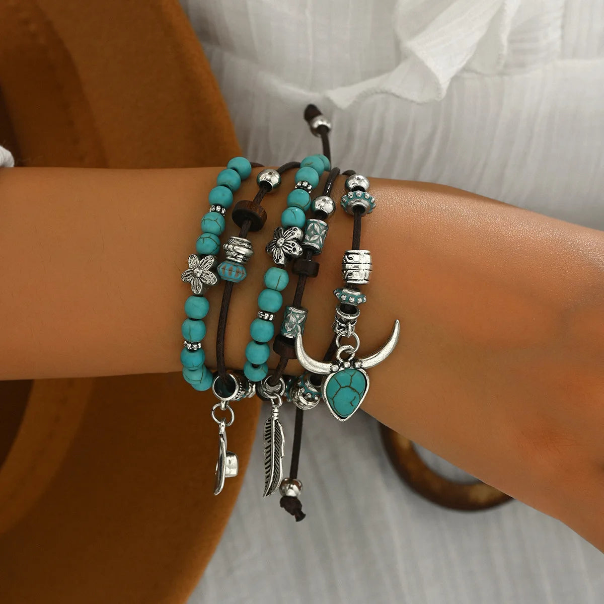 Western Smooth Country Charm Bracelets
