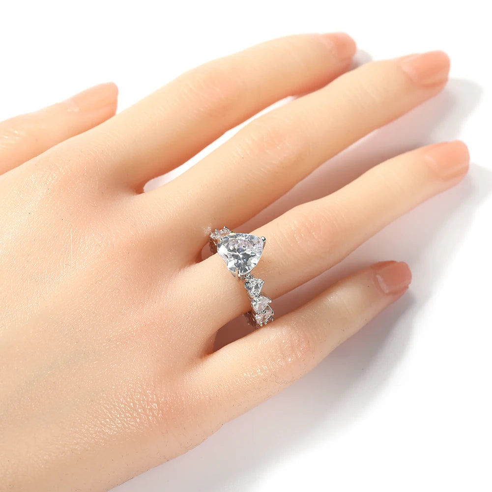 Romance Diamond Heart Luxury Rings