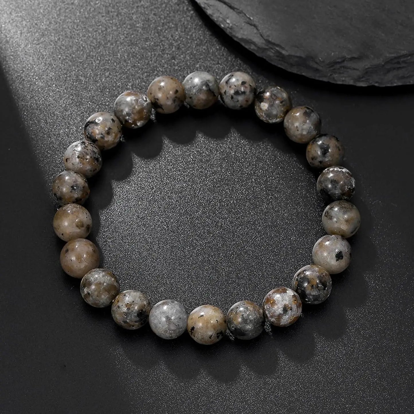 UV Luminescent Flame Rock Stone Bracelet with Natural Raw Stone Accessories